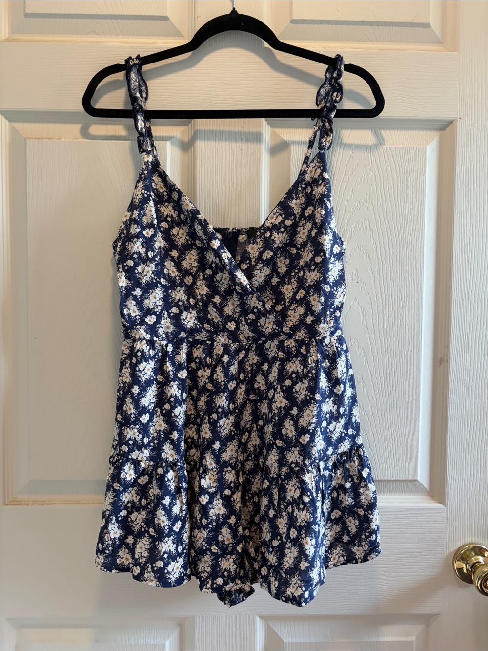 Trixxi Navy Blue Floral Spaghetti Strap Romper
